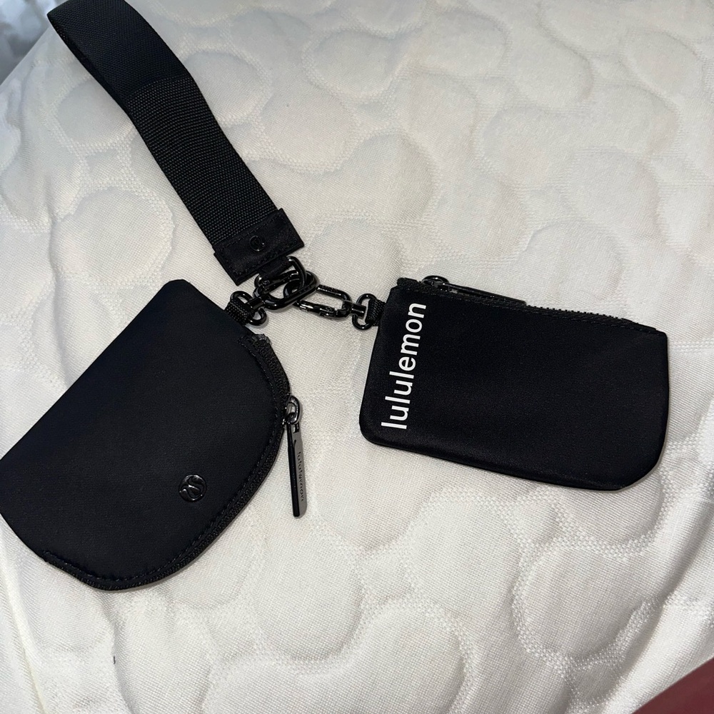 Lululemon Black Dual Pouch Wristlet